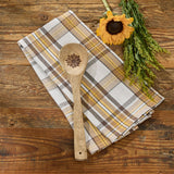 Maize Plaid Stir It Up Dishtowel & Wooden Spoon Set