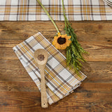 Maize Plaid Stir It Up Dishtowel & Wooden Spoon Set