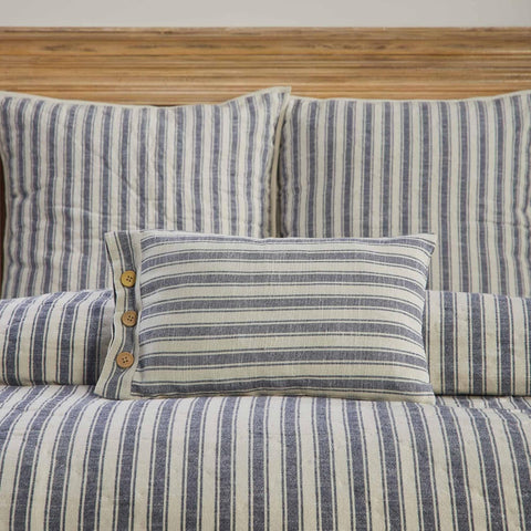 Market Place Blue Fabric Pillow Cover 12"x21"-Lange General Store