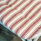 Market Place Red Ticking Stripe Chair Pad-Lange General Store