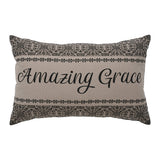 Medallion Black Tan Jacquard Amazing Grace Pillow-Lange General Store