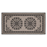 Medallion Black Tan Jacquard Bath Mat-Lange General Store