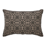 Medallion Black Tan Jacquard Pillow-Lange General Store