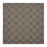 Medallion Black Tan Jacquard Table Toppers