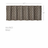 Medallion Black Tan Jacquard Valance-Lange General Store
