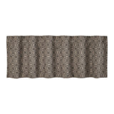 Medallion Black Tan Jacquard Valance-Lange General Store