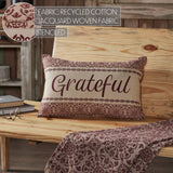 Medallion Burgundy Tan Jacquard Grateful Pillow
