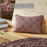 Medallion Burgundy Tan Jacquard Pillow 9.5x14