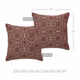 Medallion Burgundy Tan Jacquard Pillow 9x9