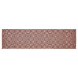 Medallion Burgundy Tan Jacquard Table Runners-Lange General Store