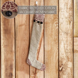 Medallion Burgundy Tan Primitive Stocking