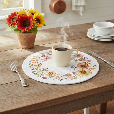 Mulberry Bloom Braided Placemat
