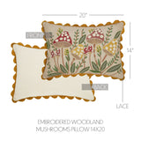 Mushroom Puff Embroidered Pillow-Lange General Store