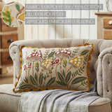 Mushroom Puff Embroidered Pillow-Lange General Store