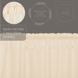 Muslin Ruffled Unbleached Natural Swag Curtains