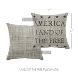 My Country Land of the Free Pillow 6x6-Lange General Store
