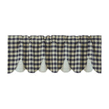 My Country Navy & Khaki Layered Valance-Lange General Store