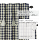My Country Navy & Khaki Prairie Curtains-Lange General Store