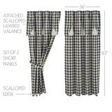 My Country Navy & Khaki Short Panel Curtains-Lange General Store