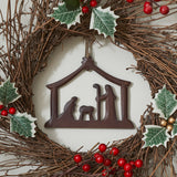 Nativity Scene Ornament Dark Finish-Lange General Store
