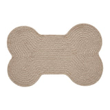 Natural Dog Bone Braided Waterproof Rug Mat – Waterproof Dog Mat – Natural Tan – Recycled PET