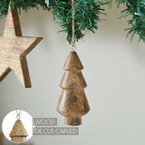 Natural Three-Tiered Hand Turned Wooden Tree Set of 6-Lange General Store