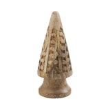 Natural Wooden Carved Cone Trees-Lange General Store