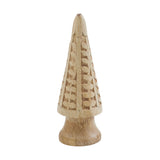 Natural Wooden Carved Cone Trees-Lange General Store