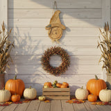 Natural Wooden Scarecrow Wall Hanging-Lange General Store