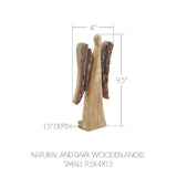 Natural and Dark Wooden Angel-Lange General Store