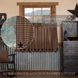 Navy Star Tier Curtains 36"-Lange General Store