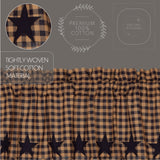 Navy Star Tier Curtains 36"-Lange General Store