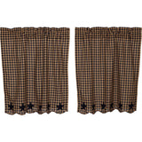Navy Star Tier Curtains 36"-Lange General Store