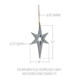 Northern Yule Distressed Grey Wooden Stars-Lange General Store