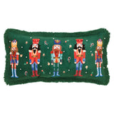 Nutcracker Green Fringed Pillow-Lange General Store