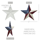 Painted Metal American Flag Theme Stars-Lange General Store