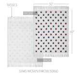 Patriotic Stars Woven Throw-Lange General Store