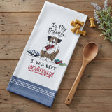Pet Dog In My Defense Tea Towel-Lange General Store