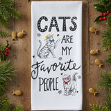 Pet Lovers Only Favorite People Cat Family Terry Towel-Lange General Store