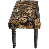Rustic Pinecone Hooked Bench