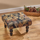 Rustic Pinecone Hooked Stool