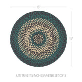 Pinehurst Braided Trivet 15" Set of 3