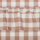 Portabella Buffalo Check Ruffled Long Panel Curtains-Lange General Store