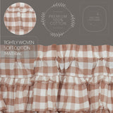 Portabella Buffalo Check Ruffled Long Panel Curtains-Lange General Store