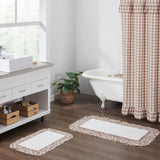 Portabella Buffalo Check Ruffled Shower Curtain-Lange General Store
