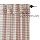 Portabella Buffalo Check Ruffled Shower Curtain-Lange General Store