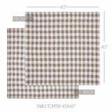 Portabella Buffalo Check Table Topper-Lange General Store
