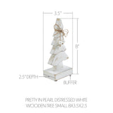 Pretty in Pearl Distressed White Wooden Trees-Lange General Store