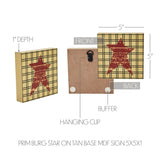 Prim Burgundy Star Sign-Lange General Store