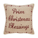 Prim Christmas Blessings Pillow-Lange General Store